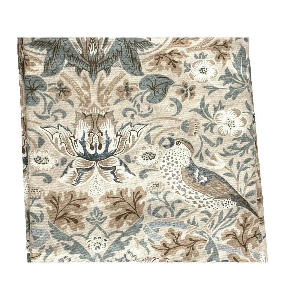 William Morris Blackout Strawberry Thief Curtains Drapes 50x96 Heavy 2 Panels
